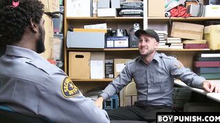 BoyPunish.com - Inked hunk's raw, intense ride on a security officer's massive black