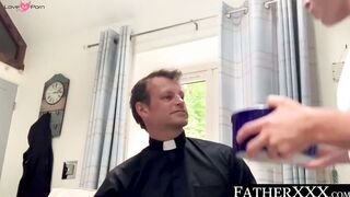 FatherXXX.com - Daddy priest's raw baptismal blessing for a young twink's tight hole