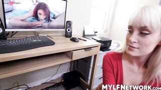 Platinum blonde Maxim Law invades my privacy so I throat fucked her as a result