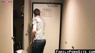 FamilyPornSite.com - Black cock worship in daddy's raw threesome fantasy