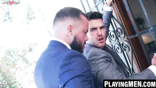 PlayingMen.com - Pol Prince rides client Sir Peter's big dick in real estate role pla