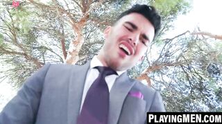 PlayingMen.com - Pol Prince rides client Sir Peter's big dick in real estate role pla