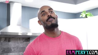 Ebony teen seducing daddy to get his BBC