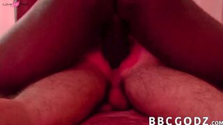 Masked inked stud interracial bareback ends with creampie