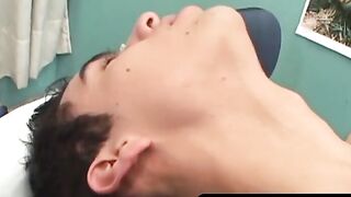 OTBXXX.com - Handsome young Latino blasts out his load while his jock boyfriend does