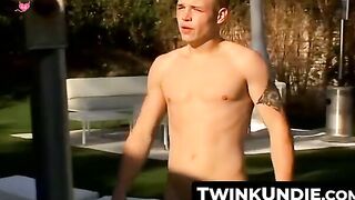TwinkUndie.com - American gay Zack Randall's undies anal fuck and cum fest