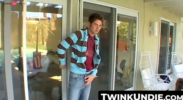 TwinkUndie.com - American gay Zack Randall's undies anal fuck and cum fest