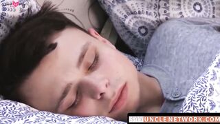 SayUncleNetwork.com - Cute stepson in pajama receives a blowjob from handsome daddy's