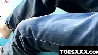 ToesXXX.com - Blond twink Colby Bonds' intense cock stroke and cum load