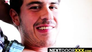 NextDoorXXX.com - Hunky farm boy Elijah James wanks off his big cock in a hot solo se