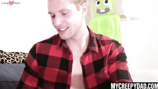 MyCreepyDad.com - Tattooed dadbod's hot Halloween pumpkin surprise