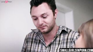SmallGirlsInPorn.com - Luna Rival and Brad Sterling Red's horny confession room sex