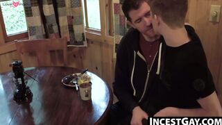 IncestGay.com - Intense cumming of a twink impaled and moaning loud