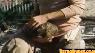 RetroDudes.com - Mustached stud sucks and drills his man raw