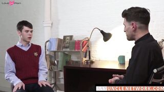 SayUncleNetwork.com - Young catholic gay jerks off while stepdad drills his ass with