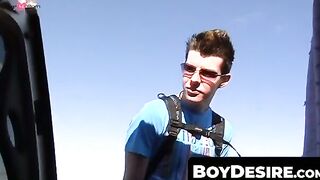 BoyDesire.com - Backseat breeding with Josh, Danny, and Todd's twink trio