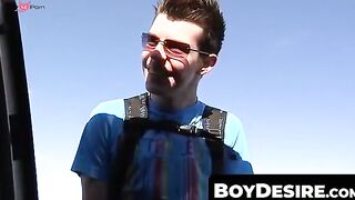BoyDesire.com - Backseat breeding with Josh, Danny, and Todd's twink trio