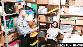 BoyPunish.com - Inked thief's raw, hard ass fucking by a hairy, dominant Latino offic
