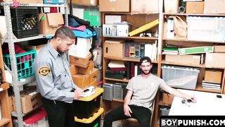 BoyPunish.com - Inked thief's raw, hard ass fucking by a hairy, dominant Latino offic