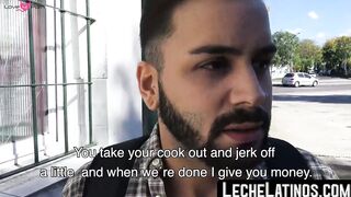 LecheLatinos.com - Straight Latino's first gay fuck with a hung, eager man