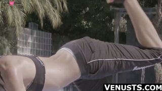 Asian trans Venus passionate about yoga workouts
