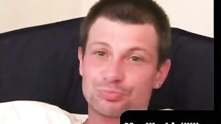 MenWorkinXXX.com - Shaggy gay deviant tugging and twisting his oily cock solo