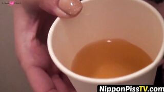 NipponPissTV.com - Gorgeous Japanese films her pissing time at home openly