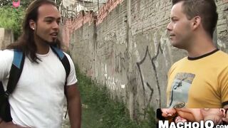 MachoIO.com - Inked latino jock cums on face after barebacking cumslut hard