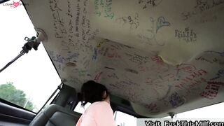Jizzing On Megan Rain on the Bang Bus