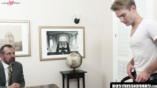 BoyMissionary.com - Secret gay tryst between old man and his Mormon pupil