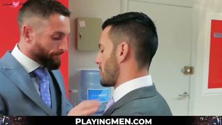 PlayingMen.com - Handsome businessmen anal drilling after sloppy cocksucking with pas