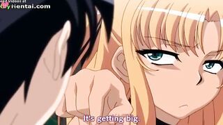 Splendid babe with big tits satisfies horny guy