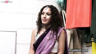 Hot desi milf busted for stealing jewelry