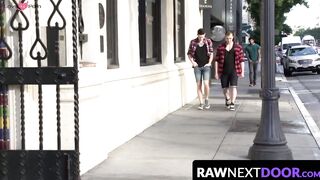 RawNextDoor.com - Huge dicked studs Dalton Riley and Blake Hunter, and Zay Hardy spit