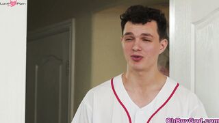 Lesbian couple fucks their stepson for his seed