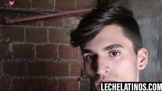 LecheLatinos.com - Slender gay Ross' mouth stuffed with dick
