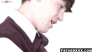 FatherXXX.com - Seminarians' practice session ends in holy father's fuck