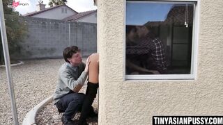 TinyAsianPussy.com - Ember Snow's threeivery day threeway with Jay and Rion