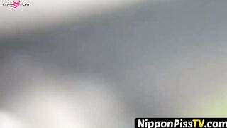 NipponPissTV.com - Japanese cutie fills a cup up with her pee and records it indoors
