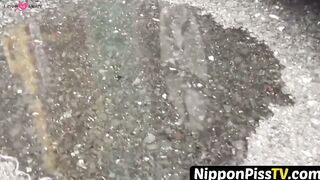 NipponPissTV.com - Japanese cutie fills a cup up with her pee and records it indoors