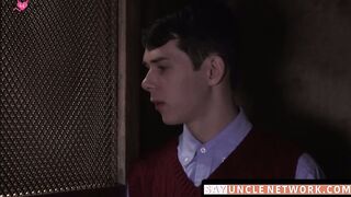 SayUncleNetwork.com - Forbidden church barebacking as daddy priest seduces twink