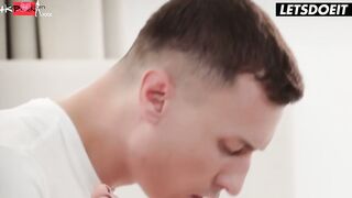 CumGuzzling Bae Gets Ruined by Enormous Dong inside Insatiable Sex Frenzy