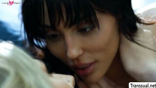 Big tits Trans licks and fucks her friends wet pussy