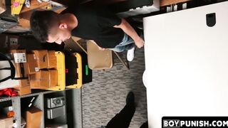BoyPunish.com - Perpetrator twink's raw, hard spitroast fucking by big-dicked officer
