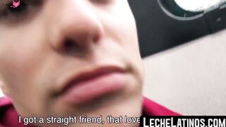 LecheLatinos.com - Cash turns this straight Latino into a willing gay dick sucker