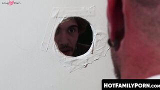HotFamilyPorn.com - Muscular stepdad Michael Roman feeds stepson Ryan Kneeds his mass