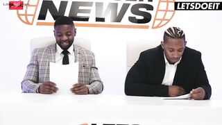 Stormy Night Turns inside a Screaming Orgasm Weather Bae Gets Hammered by big black cock into Live Broadcast