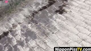 NipponPissTV.com - Japanese babes feel embarrassed as they are caught peeing outdoors