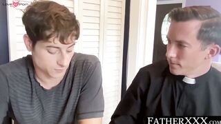 FatherXXX.com - Religious twink's raw, hardcore anal destruction by a dominant daddy