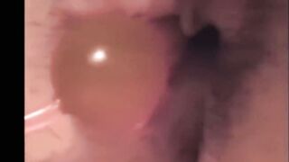 Squirting with a plug in my ass